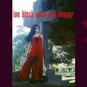 Jeannie Nitro The long velvet "Dagger" dress ISO